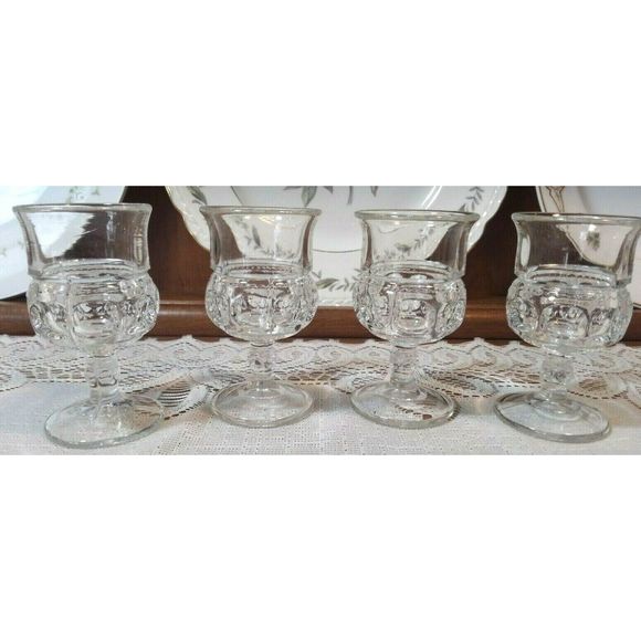 4Pc Tiffin Fransiscan Wine Glasses in Kings Crown - Picture 6 of 8